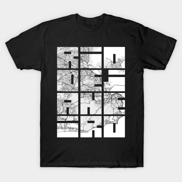 Rio de Janeiro, Brazil City Map Typography - Light T-Shirt by deMAP Studio